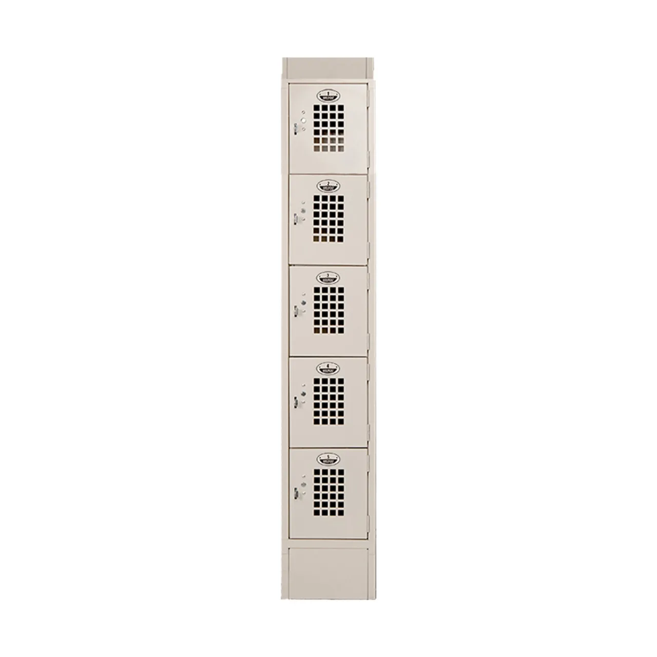 Winholt WL-55-ST Beige Locker w/ 1 Column, 5 Lockers - 12"D X 12"L X 71.9"H