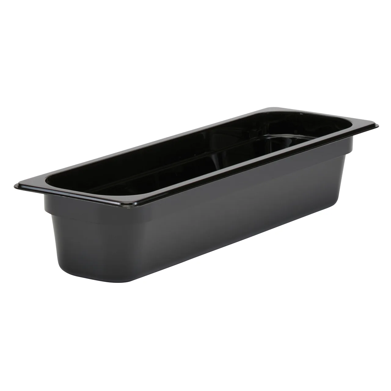 Cambro 24LPCW110 Food Pan – 5.3 Qt (1/2 Size Long), 4" Deep, Black Polycarbonate, NSF