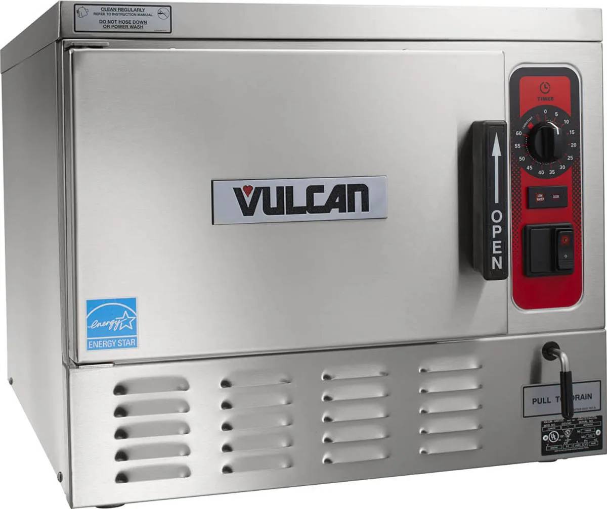 Vulcan C24EO3 3 Pan Boilerless/Connectionless Electric Countertop Steamer, 208/240V, 8 kW