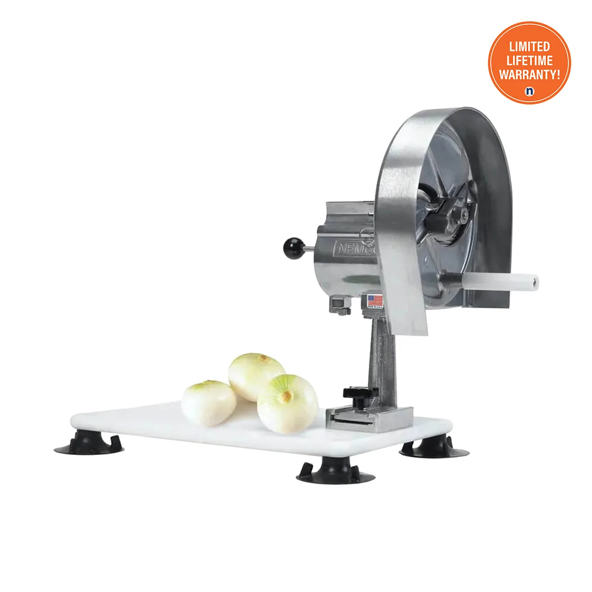 Nemco 55200AN-1 3/16" Shredder – 12.5" Countertop Vegetable Cutter, Cast Aluminum & Stainless Steel, Slice Blade