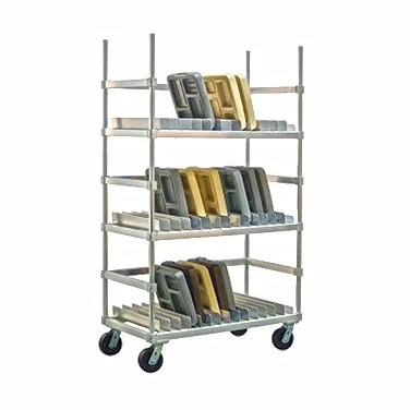 Lakeside PBTDR84 Heavy Duty Aluminum Tray Drying Rack with 84 Tray Capacity and 3 Tiers