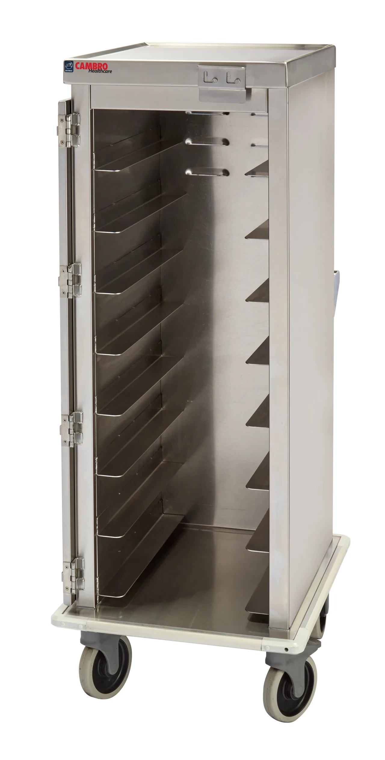 Cambro MDS1520T8000 Stainless Steel Meal Delivery Cart - Holds (8) 15" X 20" Trays