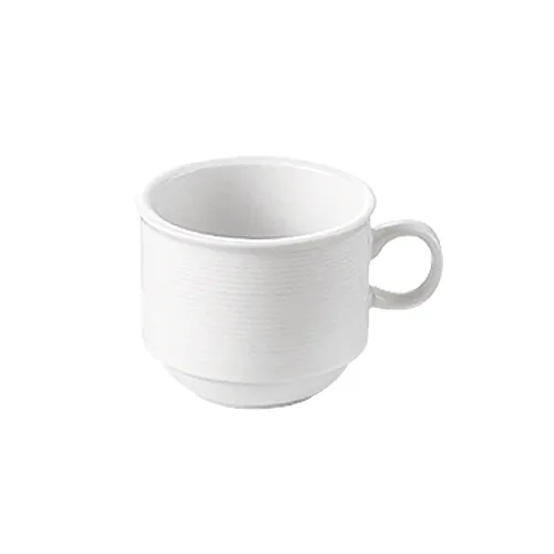 CAC China HMY-1 - 7 oz White Porcelain Coffee Cup, 3-3/4" Dia x 2-3/4" H, Dishwasher Safe - 1 Dozen