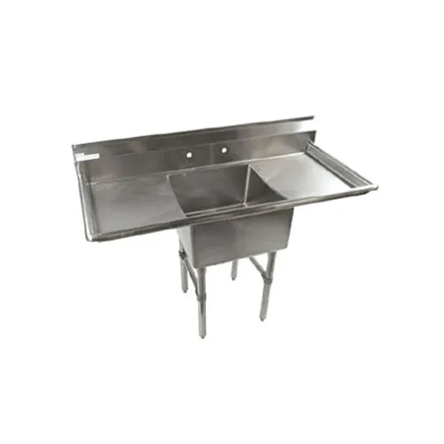 Klinger's Trading ECS12D 52" One Compartment Sink, 16"W x 20"L Bowl With 2 Drainboards