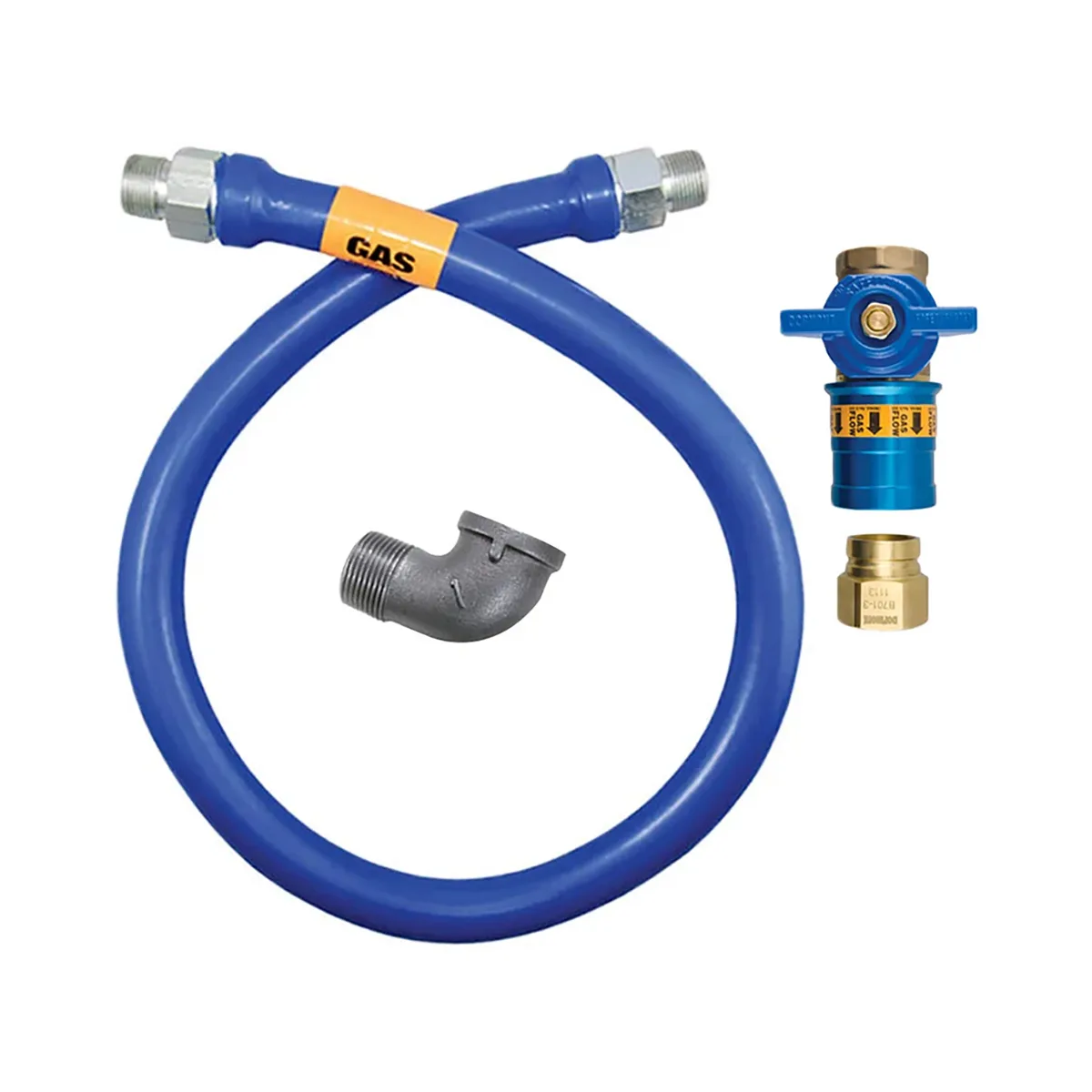 Dormont 1675BPCF48 Safety Quik 48" Gas Connector Kit w/ Elbow, 3/4" Diameter