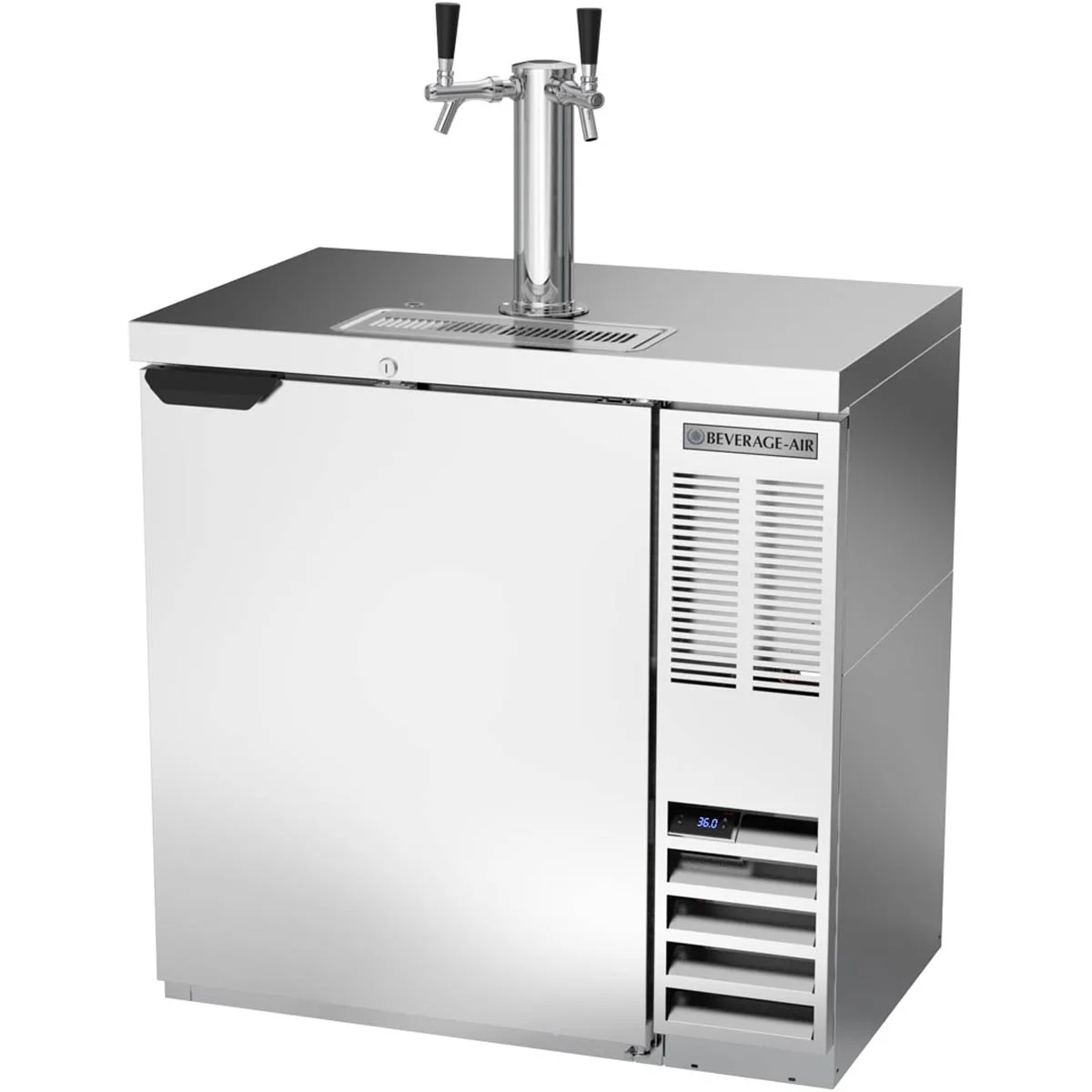 Beverage Air DD36HC-1-S 36" Draft Beer Cooler w/ 1 Keg, 8.31 cu. ft., 1 Dual-Tap Tower