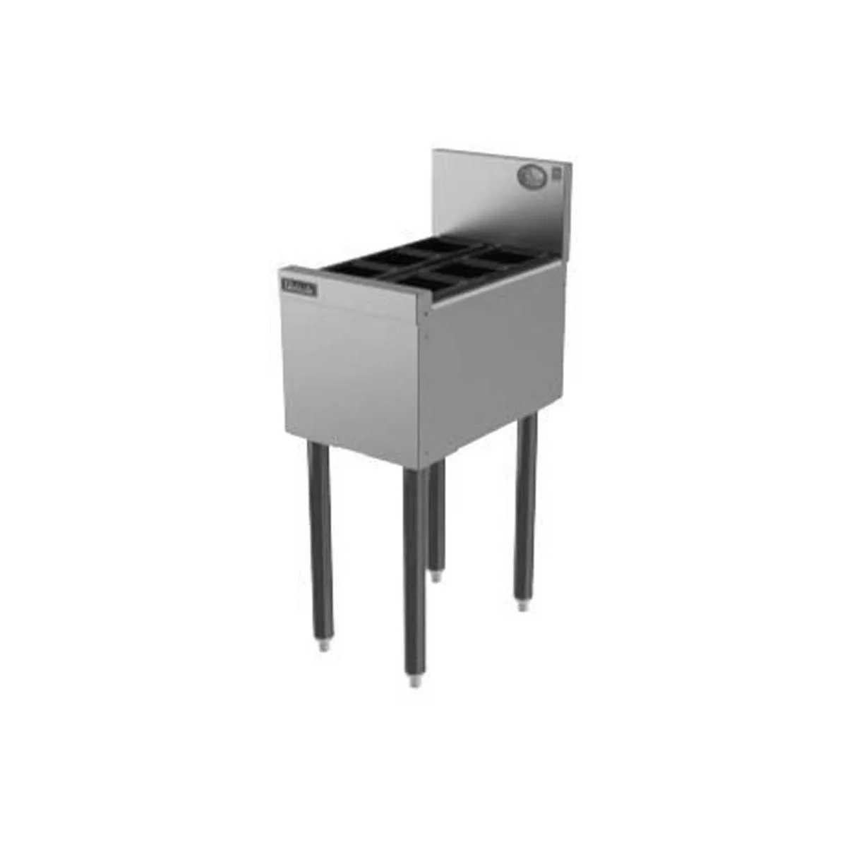 Perlick TSD12U2 12" Underbar Bottle Storage Bin w/ 6 Bottle Wells, Insulated, Open Chest