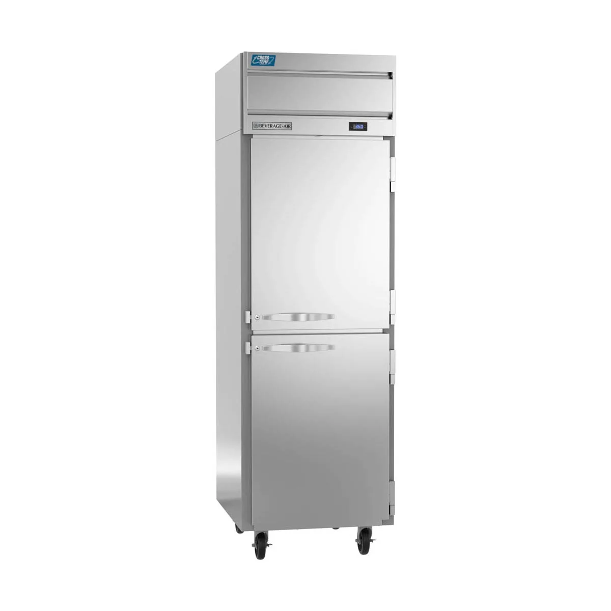 Beverage Air CT1HC-1HS 26" 1-Section Convertible Refrigerator Freezer w/ 2 Half Solid Doors, 23 cu. ft.
