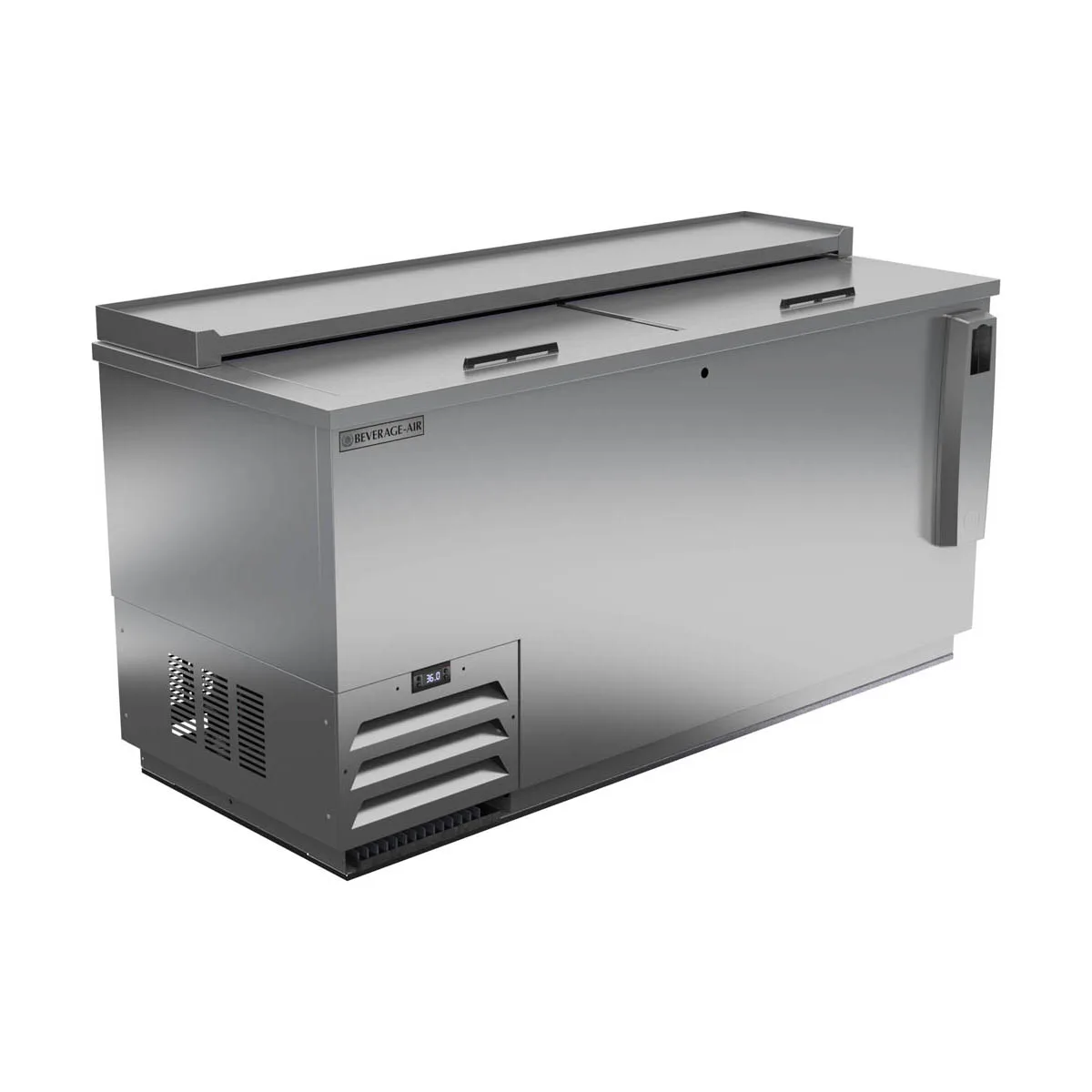 Beverage Air DW64HC-S 65" Deep Well Bottle Cooler w/ 2 Sliding Lids, 4 Dividers, 18.5 cu. ft.