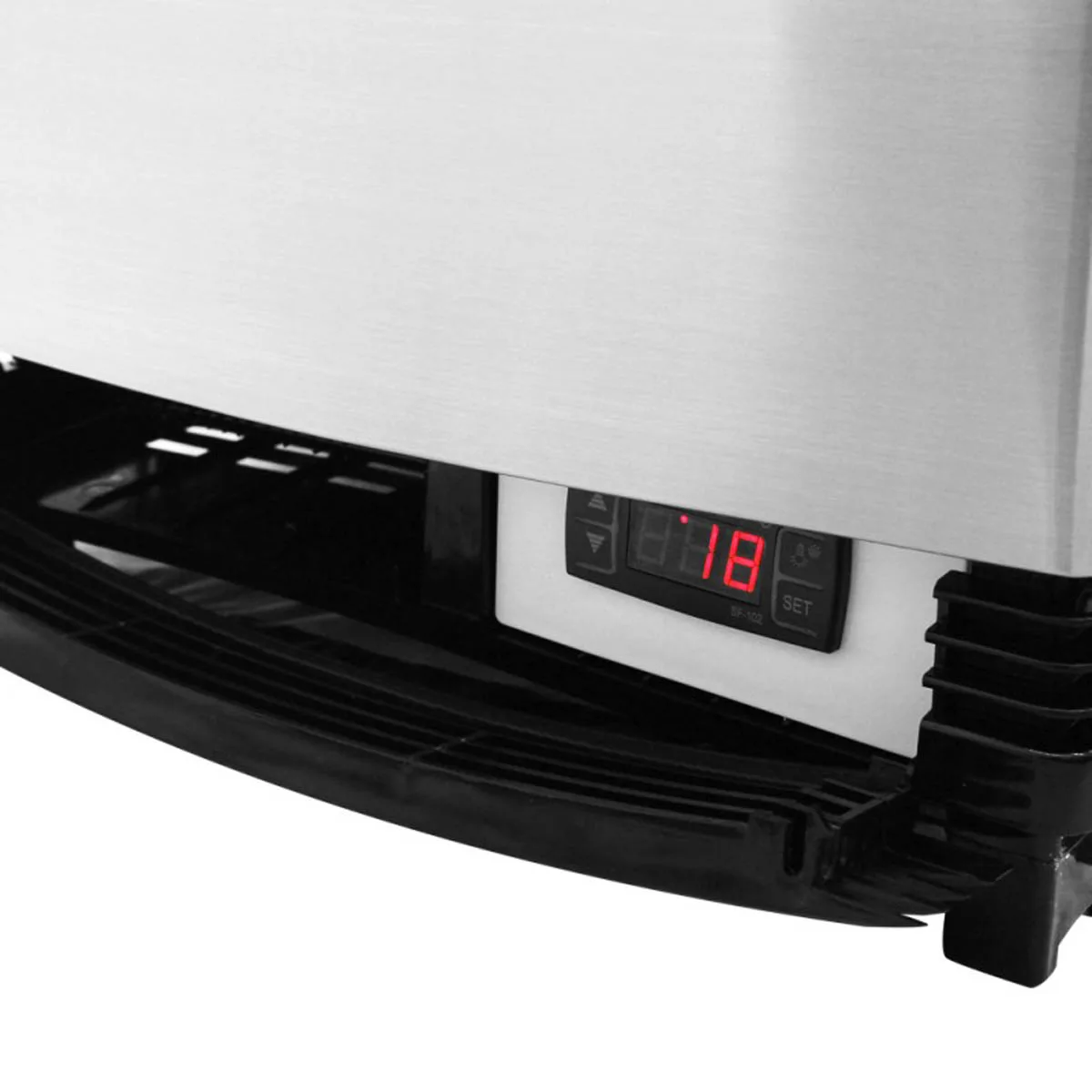 Turbo Air CRT-77-2R-N 16" Full Service/Self Service Countertop Refrigerated Display Case with Hinged Glass Door, 3 Shelves - 3 cu. Ft.