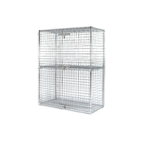 Klinger's Trading SECURITYCAGE-2436 Wire Security Cage Unit with Chrome Finish, 36" x 24" x 63"