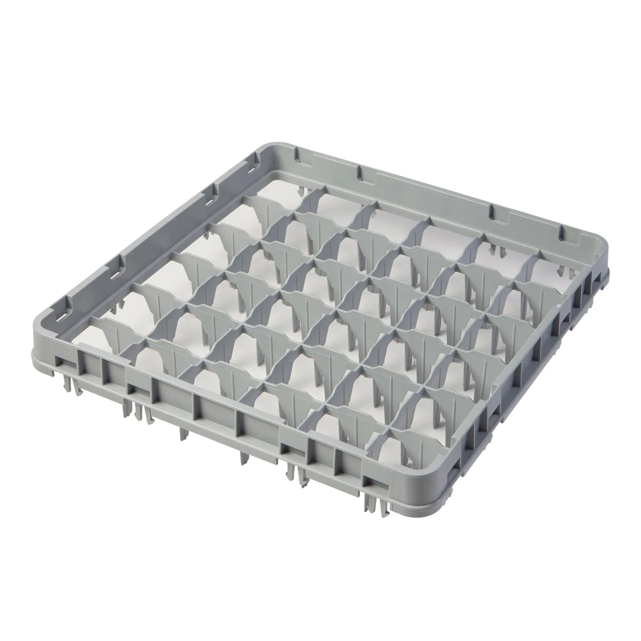 Cambro 36E1151 Full Size Dish Rack Extender, 36 Compartments, Soft Gray, 19-5/8" x 19-5/8" x 2"