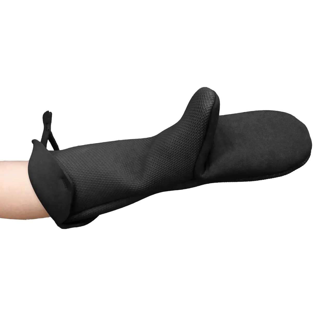 Browne USA 5443502 KitchenGrips Puppet Oven Mitt, 15" Black Neoprene, Dishwasher Safe