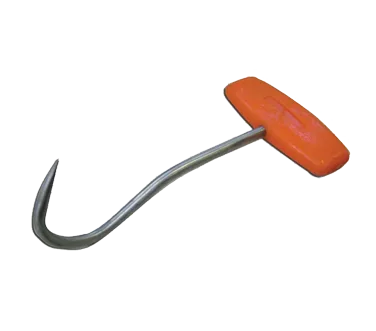 Omcan USA 10468 Boning Hook - 6" T-Shaped Fillet Knife for Meat, Kitchen Cutlery