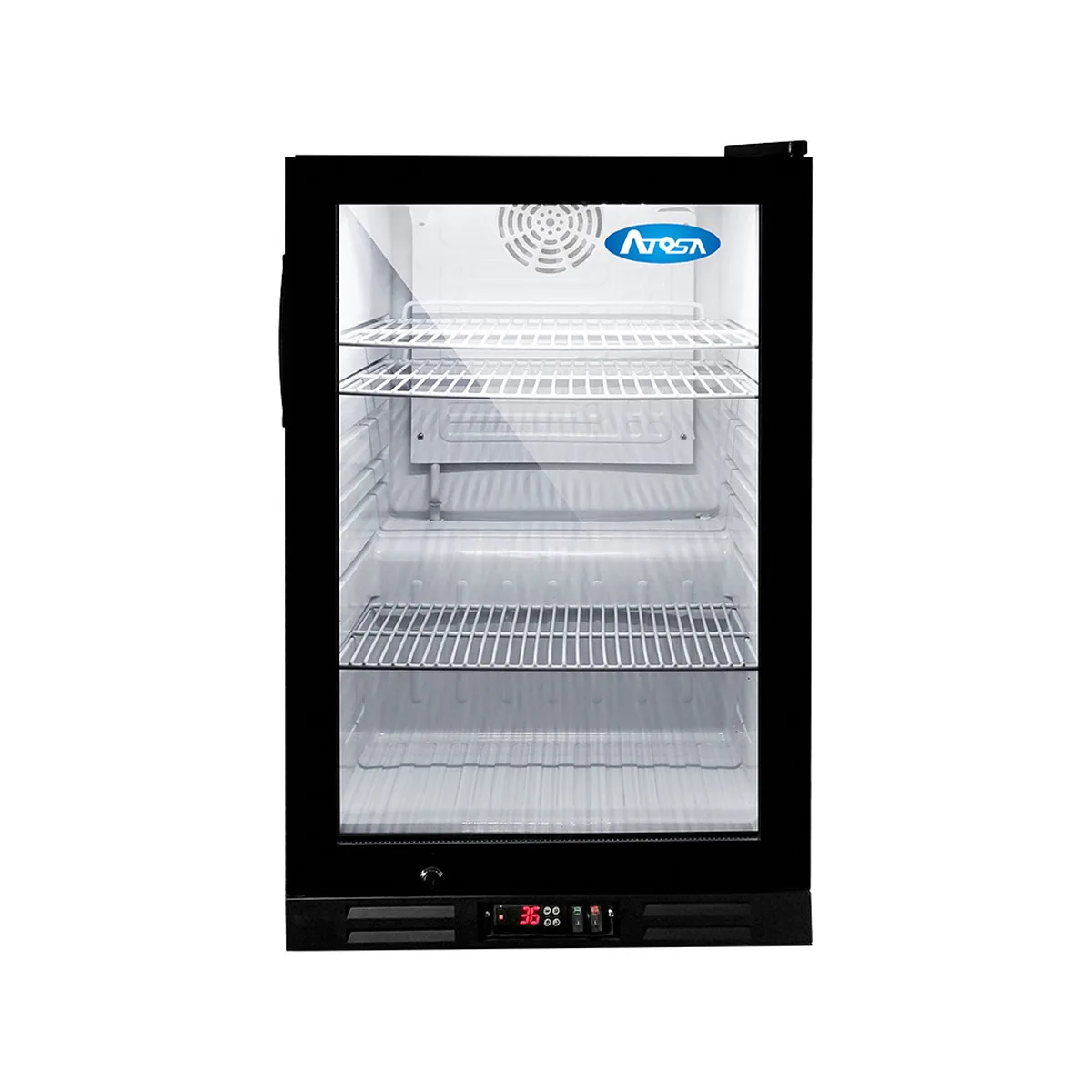 Atosa USA CTD-5T Refrigerator, 33" W, 4.6 cu ft, Black Exterior, White Interior, Swing Door Lock