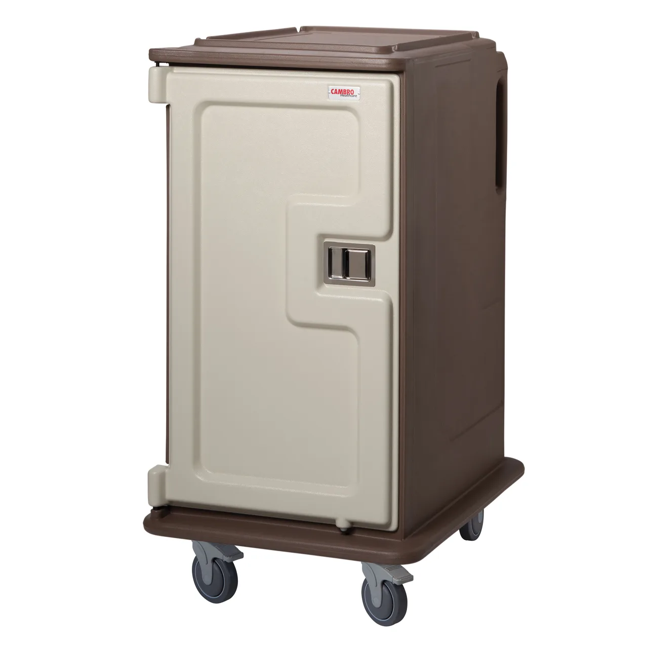 Cambro MDC1520T16194 Granite Sand 16 Tray 2 Compartment Meal Delivery Cart