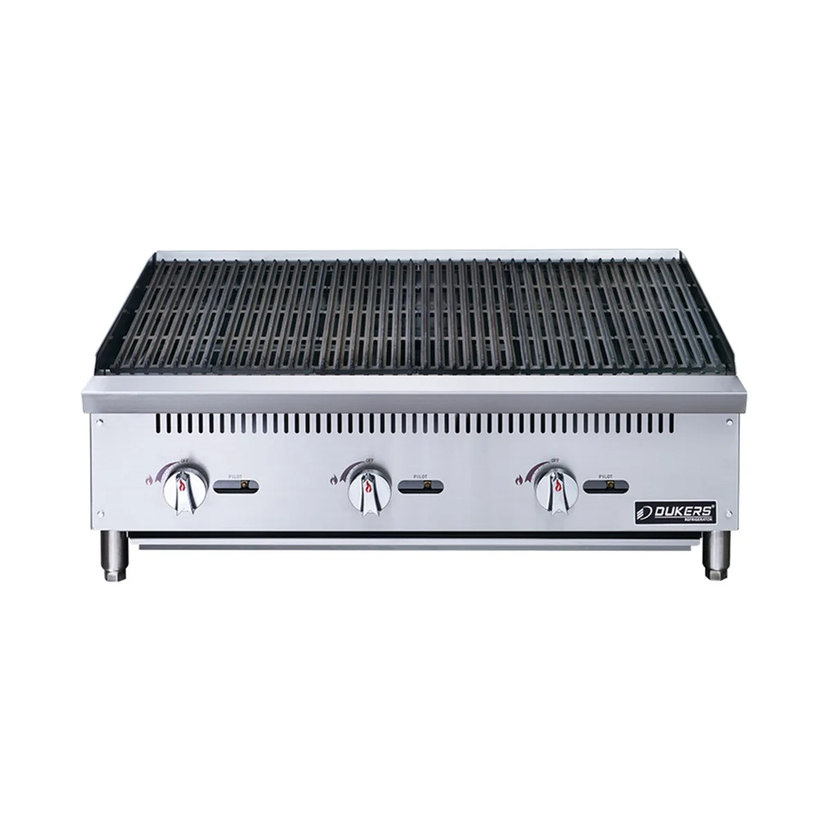 Dukers Appliance Co DCRB36 36" Countertop Gas Radiant/Lava Rock Charbroiler, 105.000 BTU