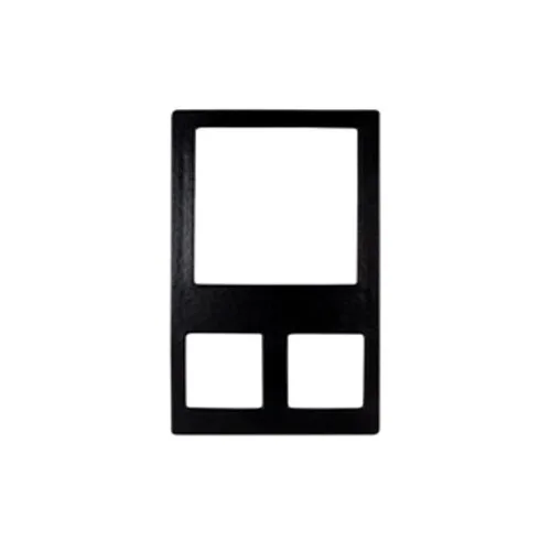 GET T0A8BB Bugambilia Tile, 20-13/16" X 12.75" Aluminum Resin‑Coated, Black, Square Openings