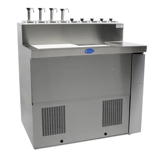 Randell DCFT-54-SR11 54" Flip Top Ice Cream Dipping Cabinet with Syrup Rail