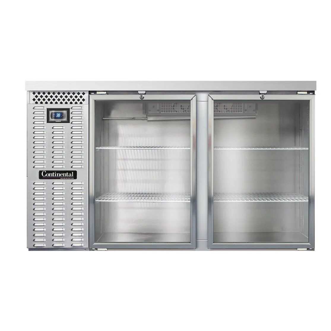 Continental Refrigerator BB59SNSSGD 59" Back Bar Refrigerator with Glass Door