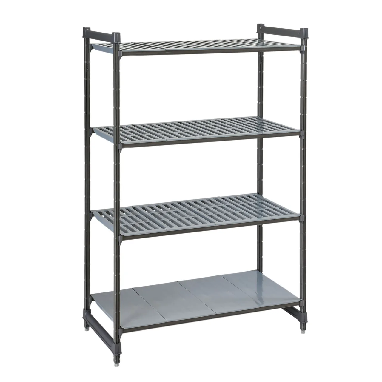Cambro CBU213064VS4580 Camshelving® Basics Plus Starter Unit w/ 3 Vented Shelves and 1 Solid Shelf - 21" x 30" x 64"