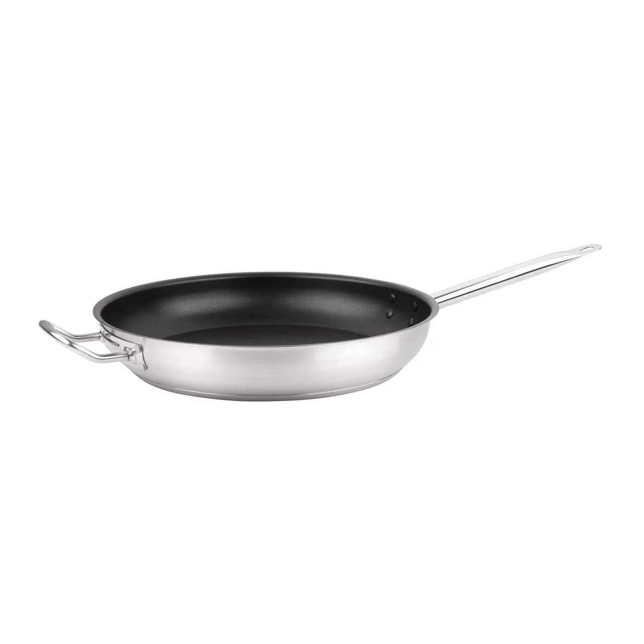 Omcan USA 85275 Fry Pan – 14" Stainless, Riveted Handle, Excalibur Non‑Stick, NSF