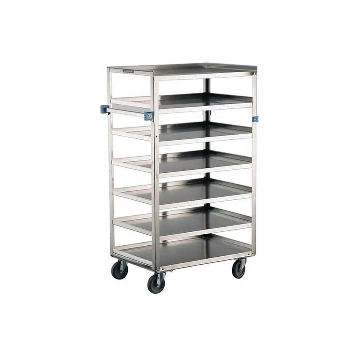Lakeside 438 Stainless Steel Economy Tray Delivery Cart with w/ 7 Shelves
