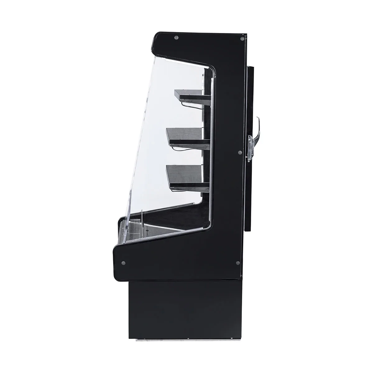 Howard-McCray SC-OD30E-3-SW-B 39" Vertical Multi-Purpose Open Merchandiser in Black, Self-Contained