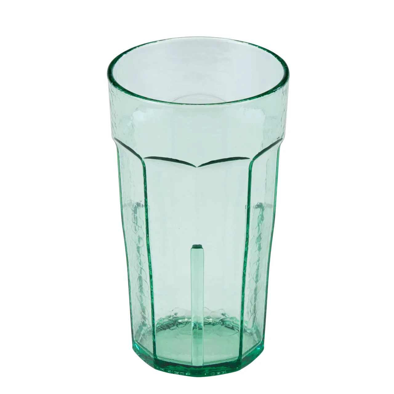 Cambro LT10427 Laguna Tumbler - 10 oz, Green Textured SAN Plastic, Hammered Finish, Impact-Resistant