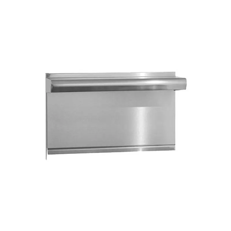 Imperial SHS-84 84" x 20" Stainless Steel Backguard Flue Riser with Single Solid Shelves