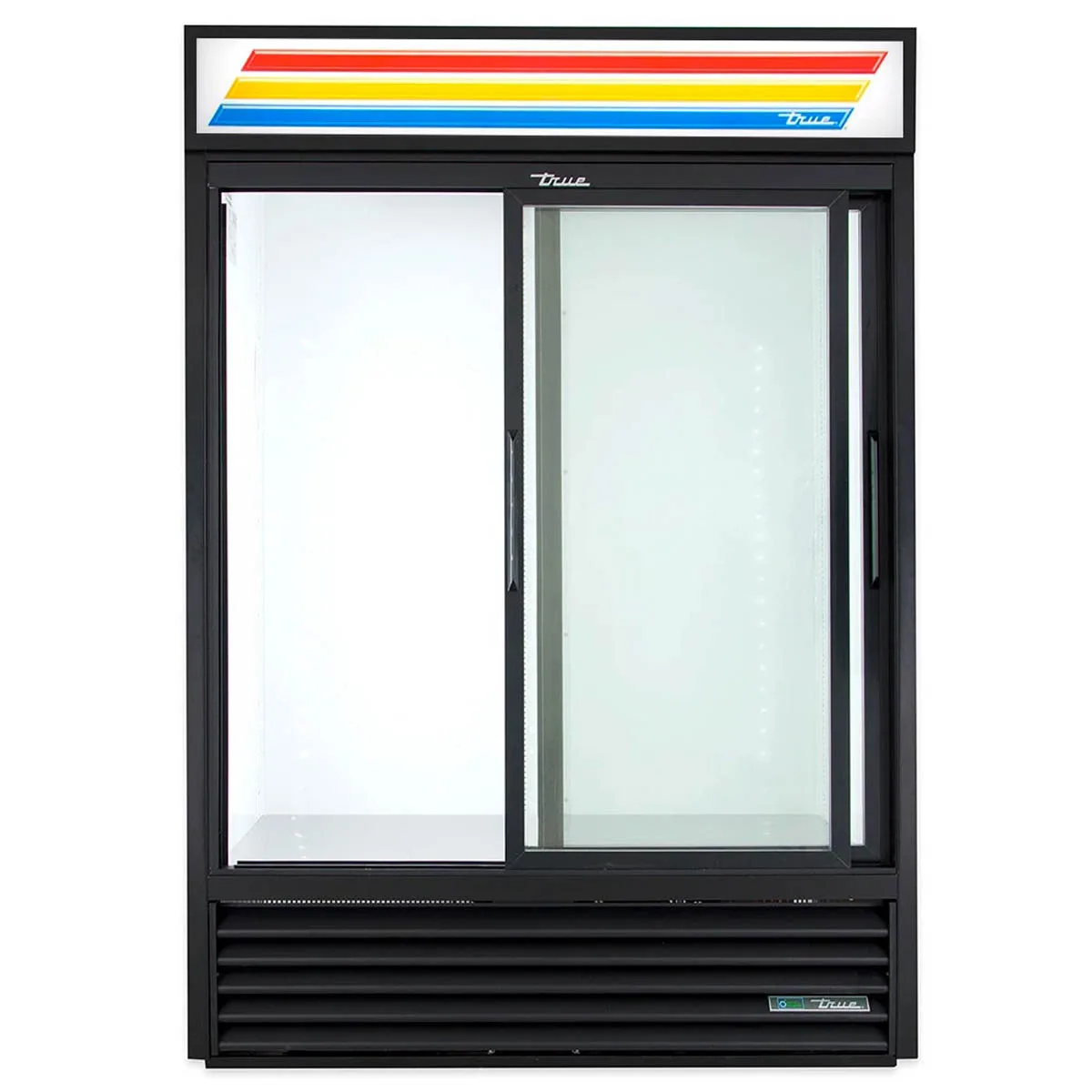 True GDM-47RL-HC-LD 54" 2-Section Rear-Load Glass Sliding Door Refrigerated Merchandiser