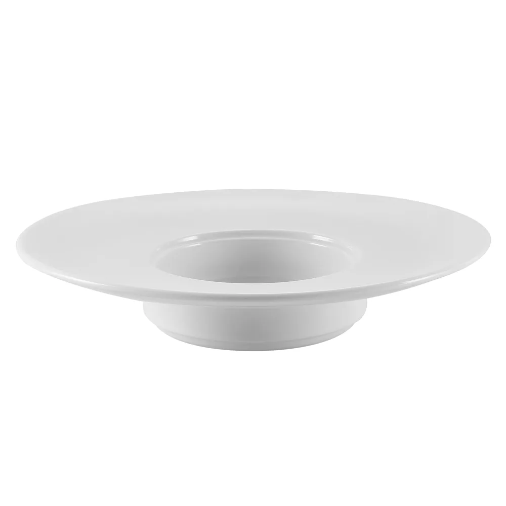 CAC China RCN-312 Pasta Bowl, 12 Oz, 11-3/4" Dia x 2-1/4" H, Round Porcelain Super White - Dozen