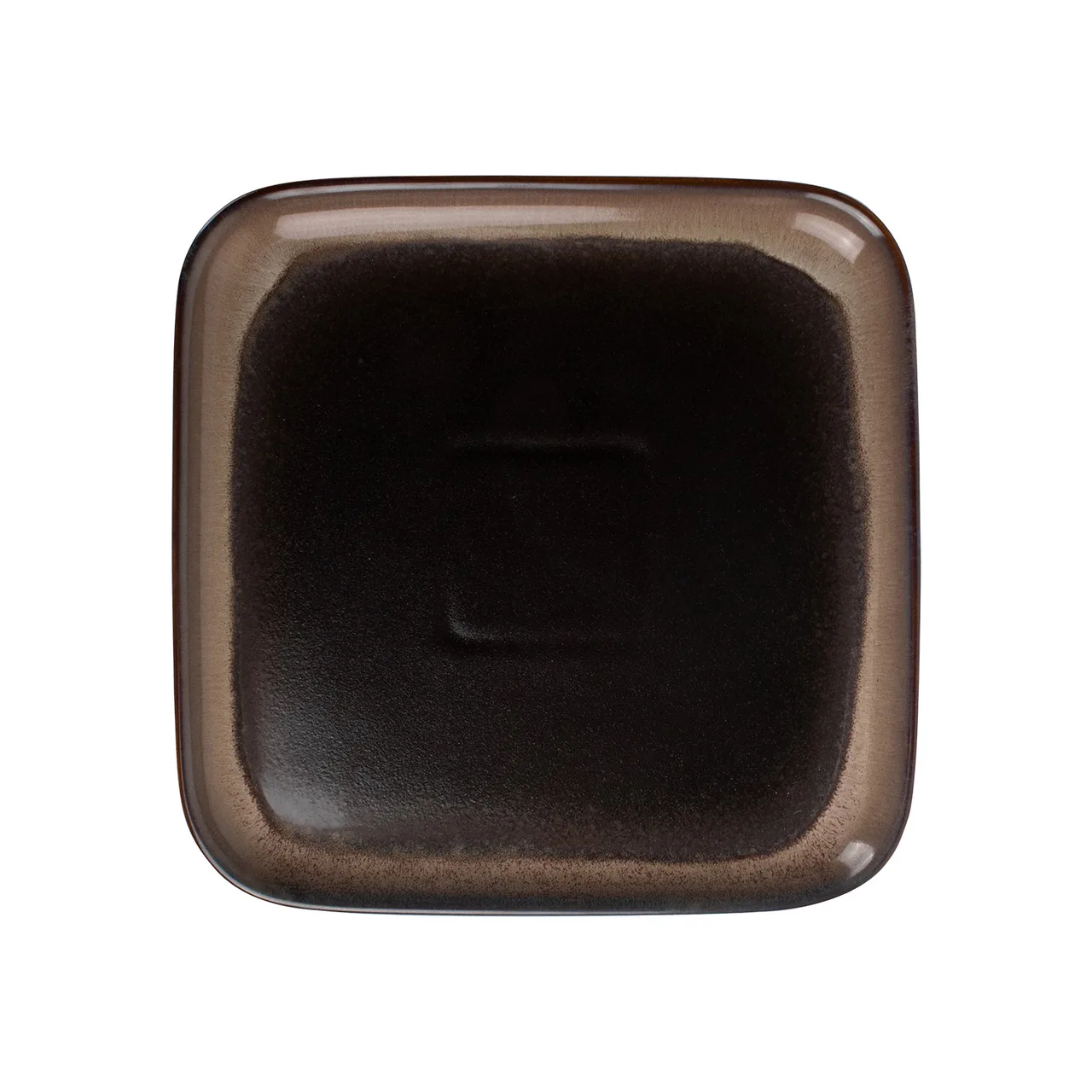 CACChina VEN-SQ8 Venus Plate – 7-1/2" Square, Midnight Black/Desert Beige China – 1 Dozen