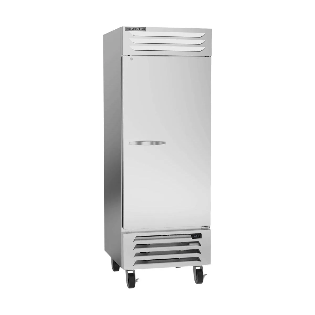 Beverage Air RB27HC-1S 30" 1-Section Reach-In Refrigerator w/ Solid Full Door, Bottom Mounted, Aluminum Interior, 26 cu. ft.