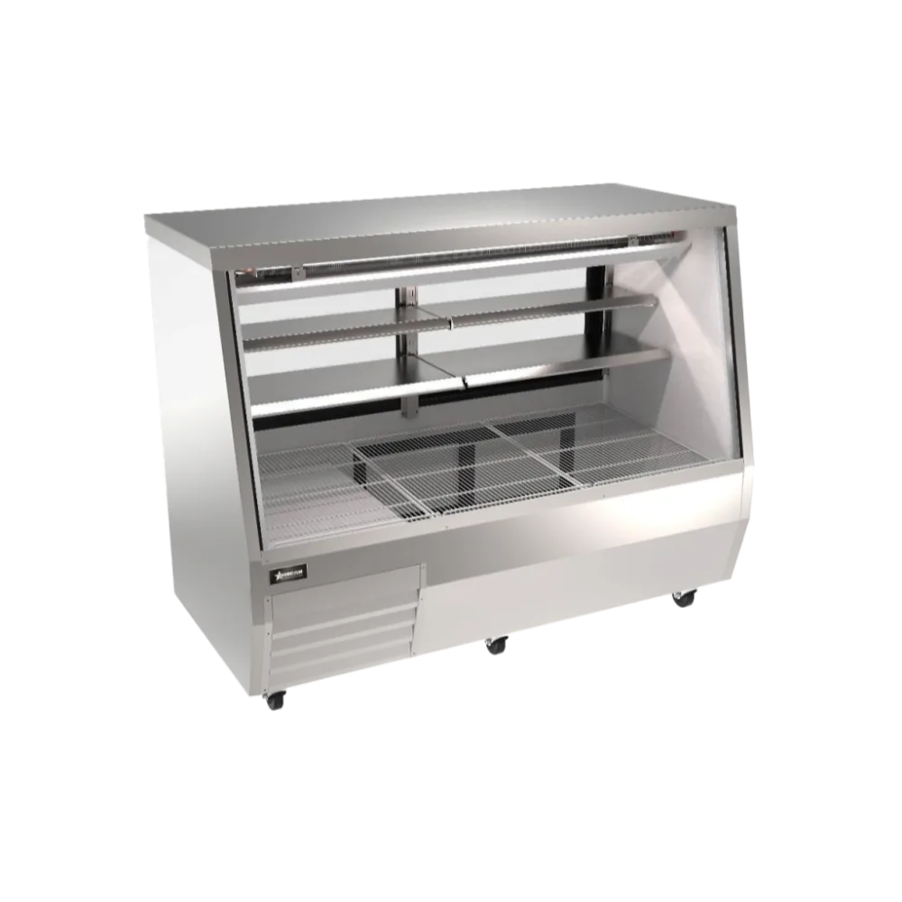 Omcan USA 50107 71" Deli Display Case 30.06 Cu Ft Display 11.31 Cu Ft Storage Bottom R290 5 Shelves