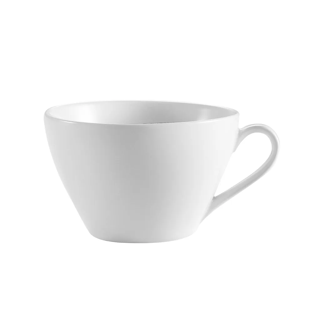 CAC China RCN-VC10 10‑Ounce Cup, 4½" Dia x 3" H Round V‑Shape Porcelain Dishwasher Safe - 1 Dozen