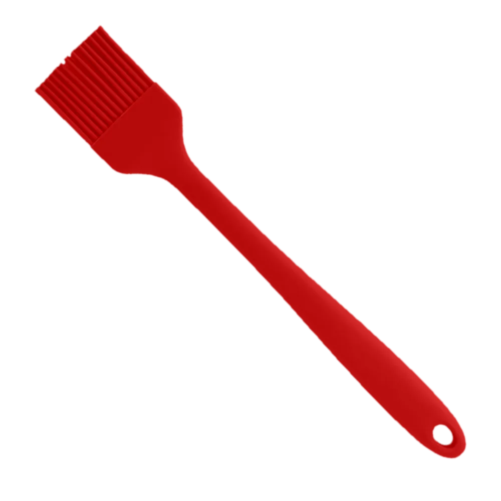 Omcan USA 81143 Pastry Basting Brush 1-3/4"×10" Red Silicone Heat‑Resistant BPA‑Free Hook