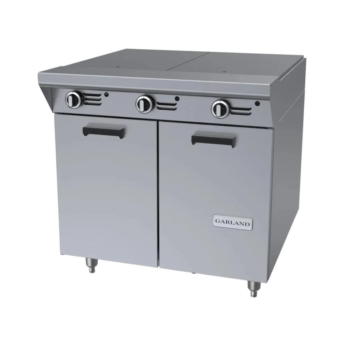Garland US Range MST46S-E 34" Gas Heavy Duty Range w/ (2) Even Heat Hot Tops, Electric Ignition and Flame Fail, (1) Cabinet Base, 90.000 BTU