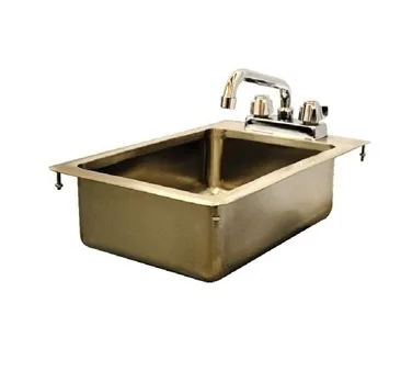 Serv-Ware DIS-1C1014-CWP 12" Drop-In Sink, 10"W x 14"L x 10"D Bowl / (1) Compartment