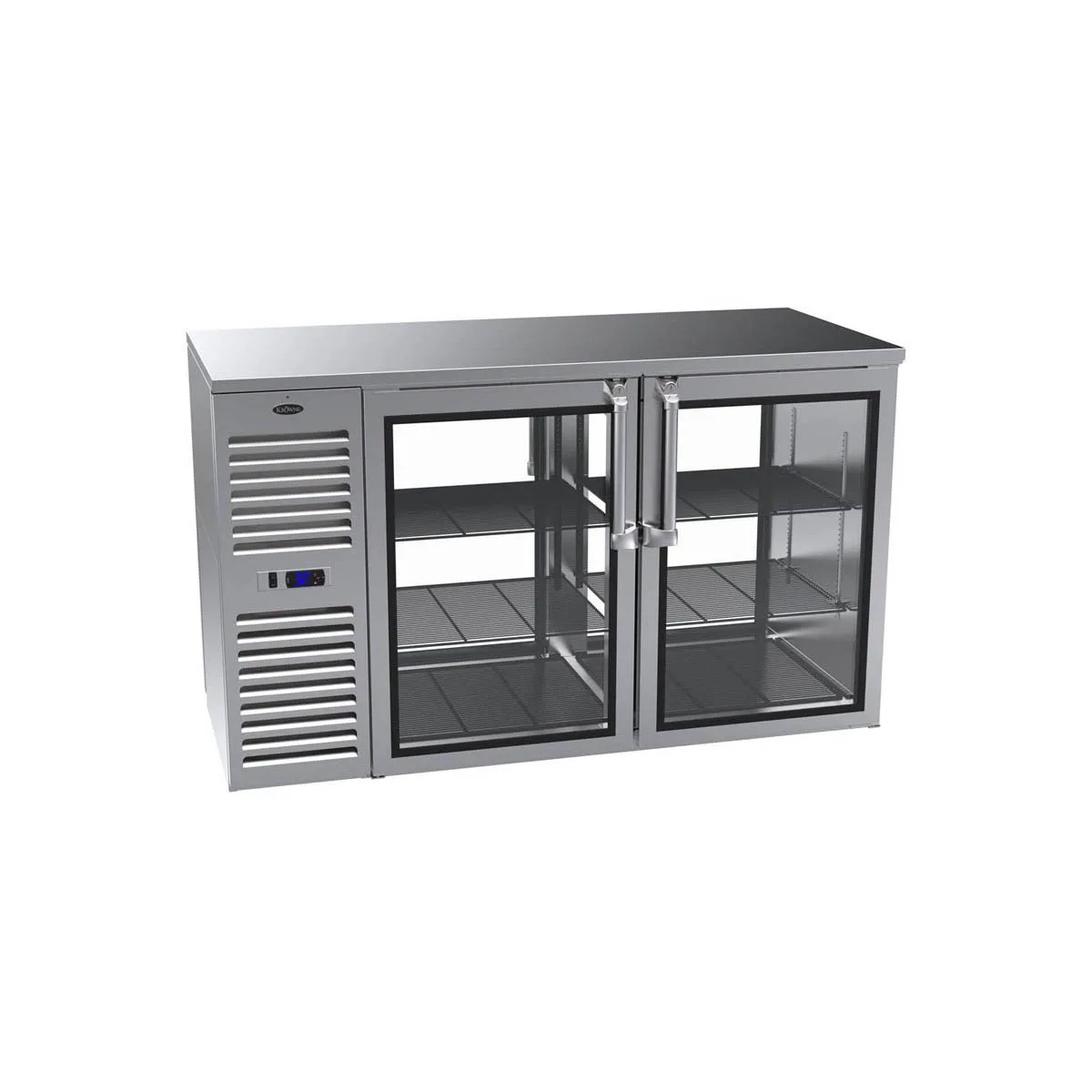 Krowne KPT60L 60" Pass-Thru Solid Door Back Bar Cabinet