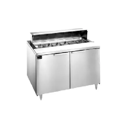 Randell 9305-290 48" 2-Door Sandwich and Salad Prep Table, 12 Pans, Stainless Steel