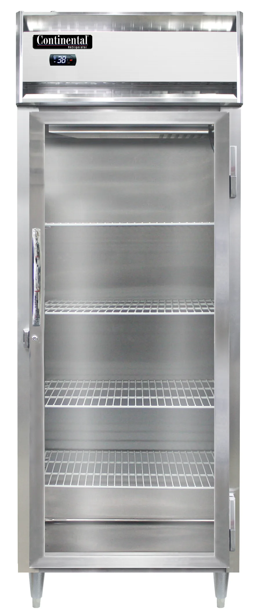Continental Refrigerator DL1WE-SS-PT-GD-SD 1-Section "22 cu ft" Heated Holding Cabinet, Stainless Steel, Pass-Thru, Glass & Steel Doors