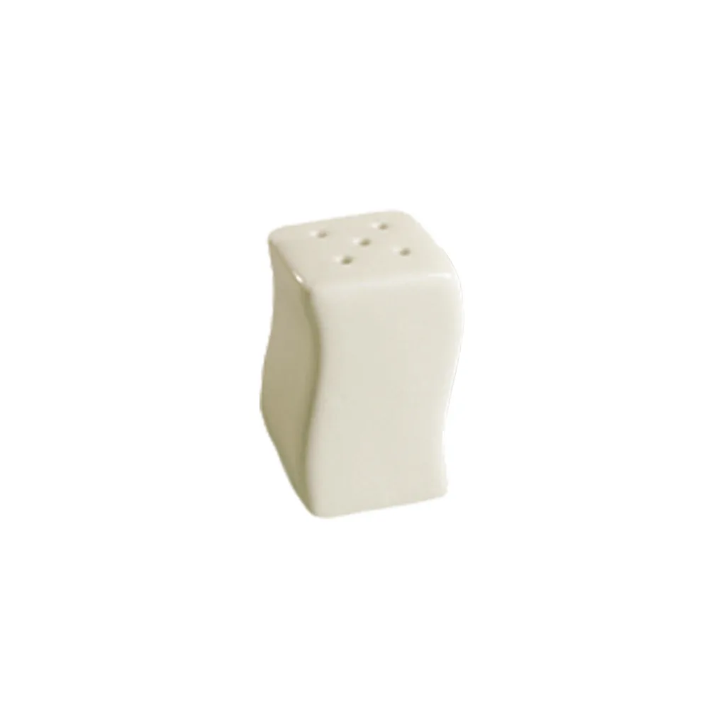 CAC China SOH-SS - Soho Square Ceramic Salt Shaker, 1.5" x 1.5" x 3" White, Dishwasher Safe - 1 Dozen