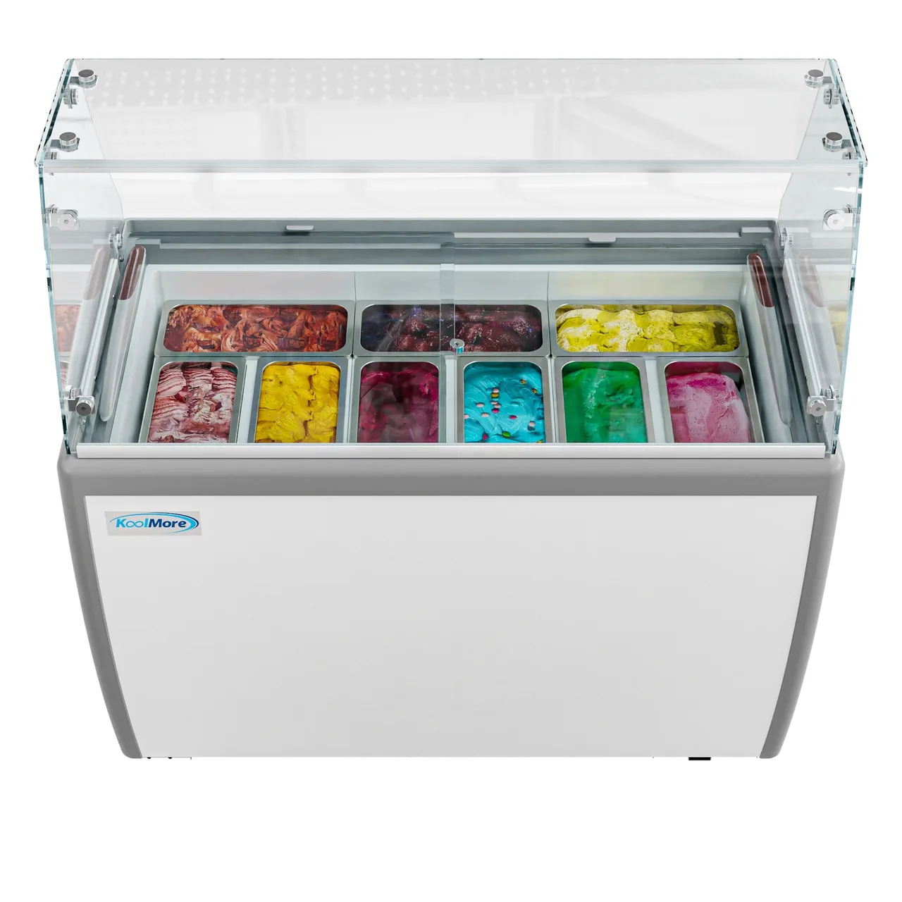 Koolmore KM-GDC-49SD-FG 50" Gelato Dipping Cabinet w/ Sneeze Guard