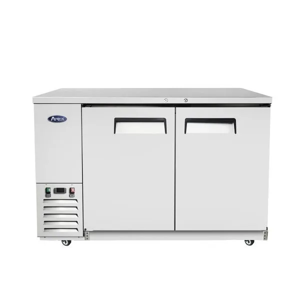 Atosa USA MBB59GR 57" Two Section Back Bar Cooler with Solid Door, 17.3 cu. ft.