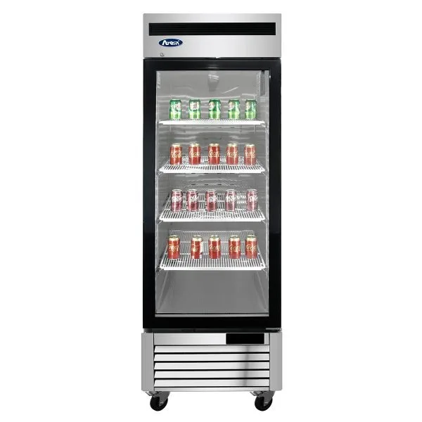 Atosa USA MCF8701GR 27" 1 Section Glass Door Freezer Merchandiser, Stainless Steel, 19.1 cu. ft.