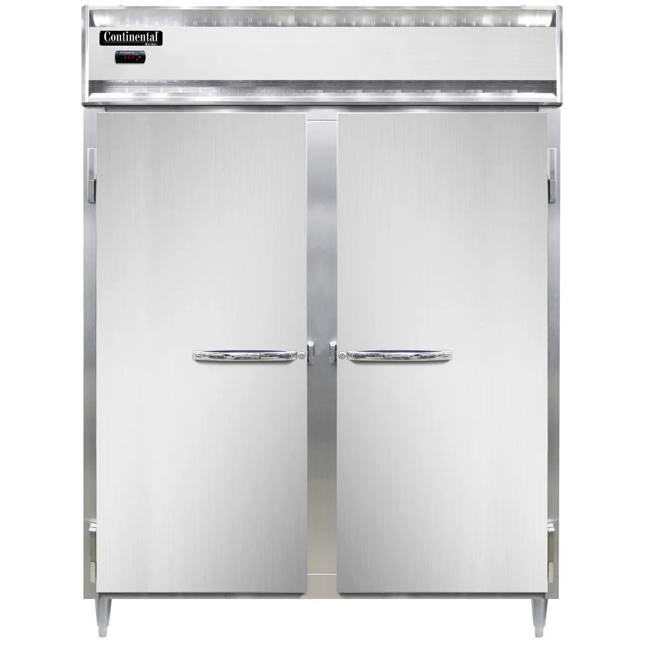 Continental DL2WE-SS-PT 2-Section Pass-Thru Heated Holding Cabinet, Stainless Steel, Solid Doors, Electronic Control