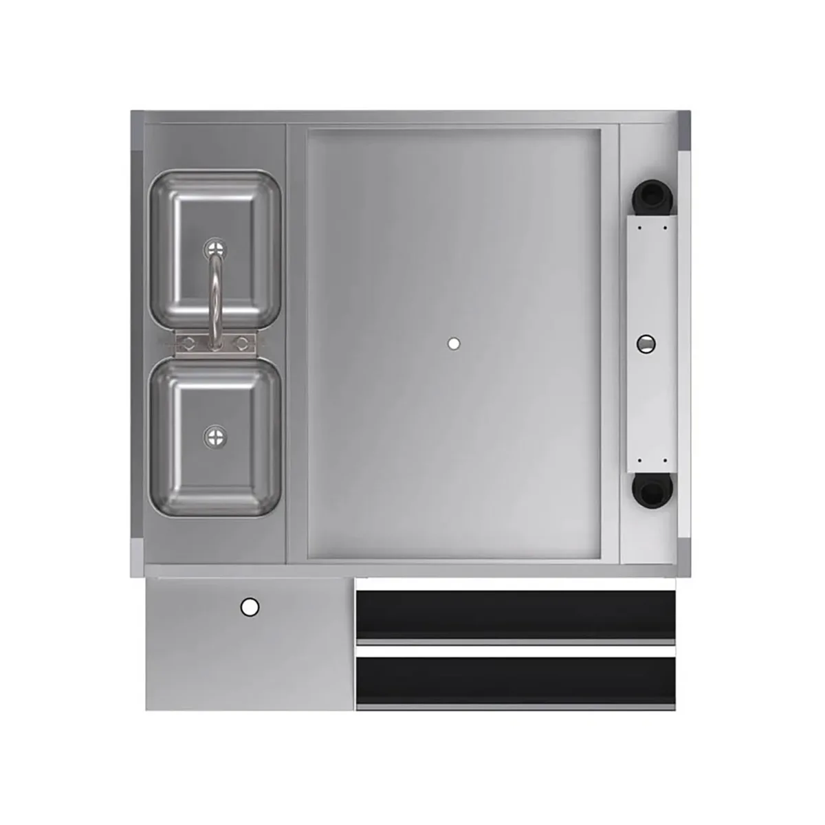 Krowne KRPT-42RP-10 42" Pass-Thru Combo Underbar Ice Bin/Cocktail Station w/ 10 Circuit - Right