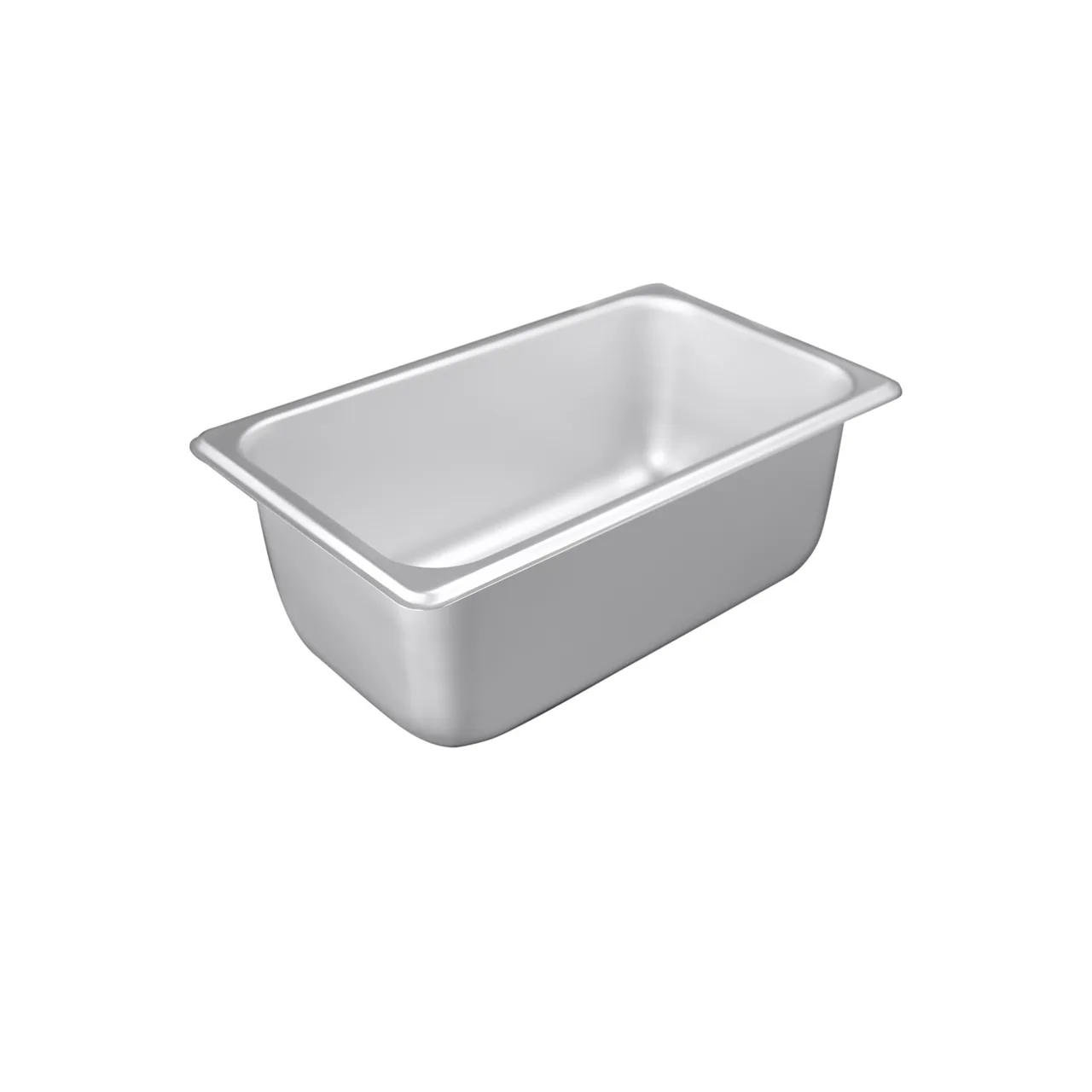 CAC China STPQ-S25-4 Stainless Steel Steam Table Pan, 1/4-Size, 4" Deep, 25 Gauge, Oven/Freezer Safe