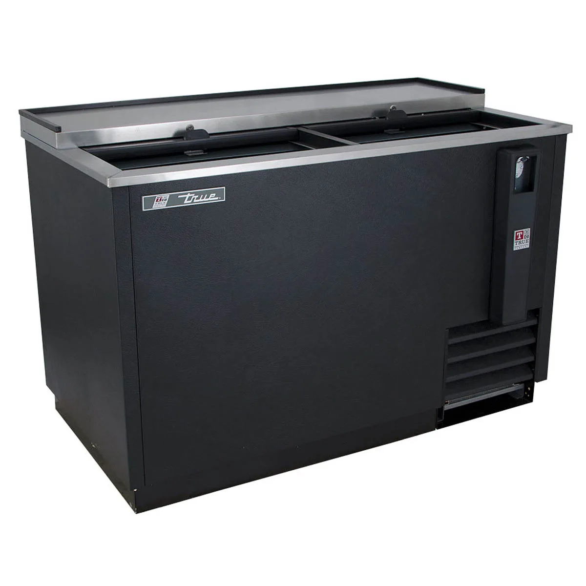 True TD-50-18-HC 49" Solid Slide Lid Deep Well Horizontal Bottle Cooler with Hydrocarbon 